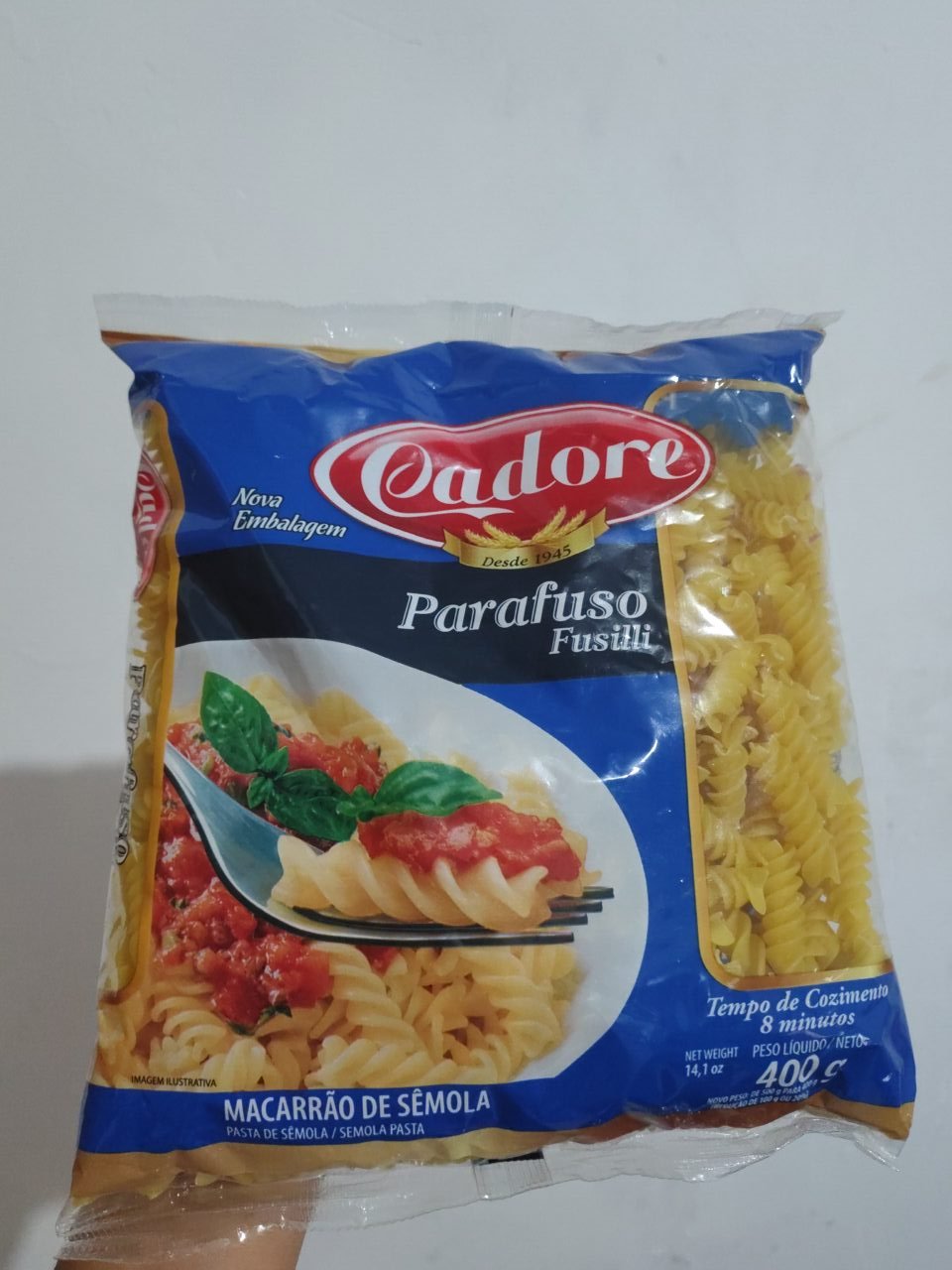 17665043850838853608333906610422 Macarrão Parafuso Sêmola Cadore 400g - Imagem 1