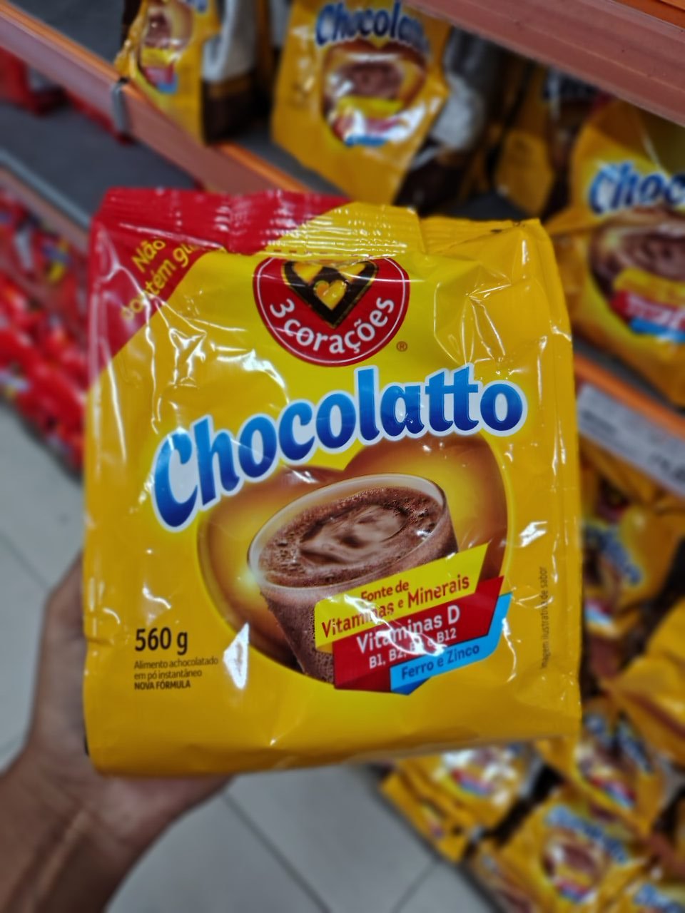 IMG_20260110_151738220_HDR_PORTRAIT Achocolatado 3 Corações Chocolatto 560g - Imagem 1