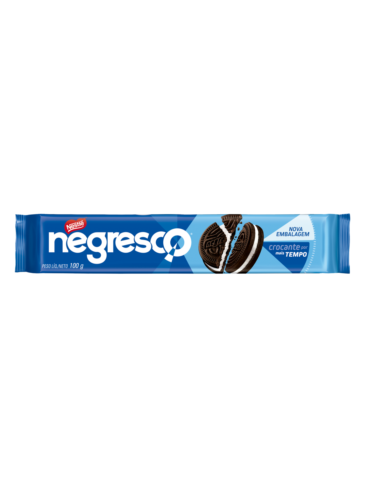 7891000376768 Biscoito Chocolate Recheio Baunilha Negresco Pacote 90G - Imagem 1