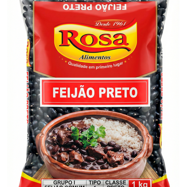 Feijao Preto Tipo 1 Rosa 1Kg